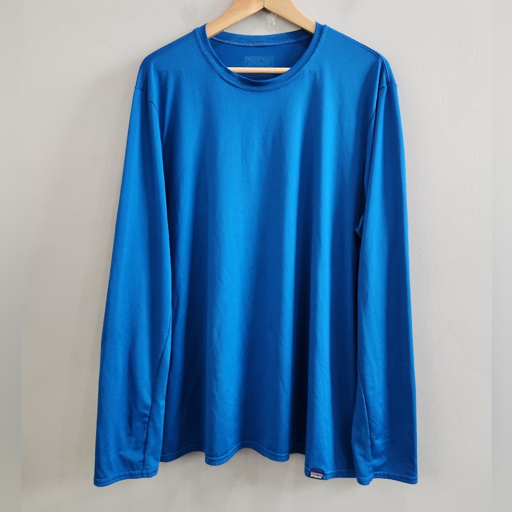 Patagonia Capilene Baselayer Daily Shirt Blue Long Sleeve Men's Size Large